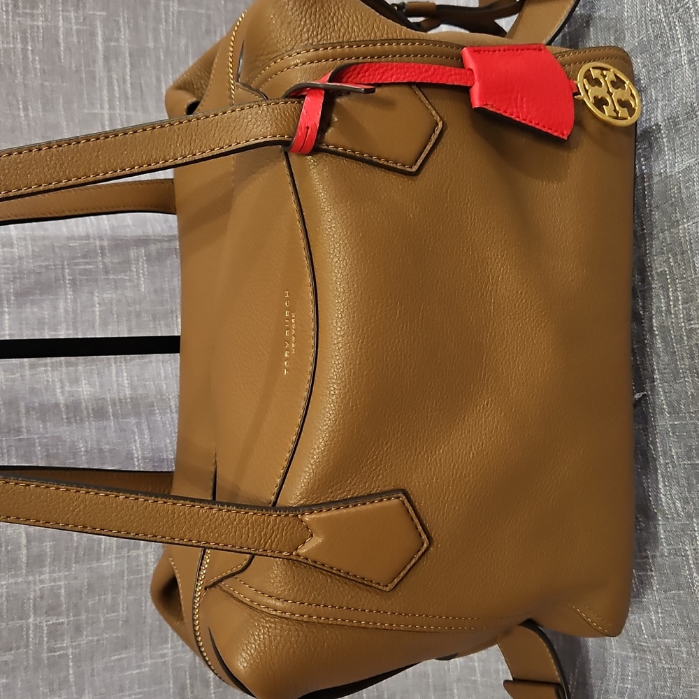 Tory Burch Brown Leather Tote Bag